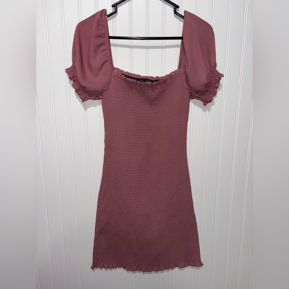 Trixxi Elegant Mauve Puff Sleeve Dress| Size Small